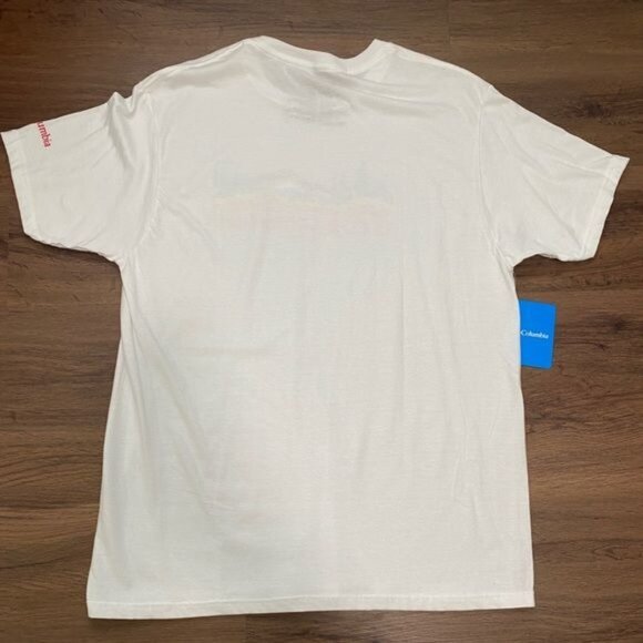 Columbia Mens White Outdoors For Everyone Graphic T-Shirt Large 100% Cotton - Picture 3 of 9